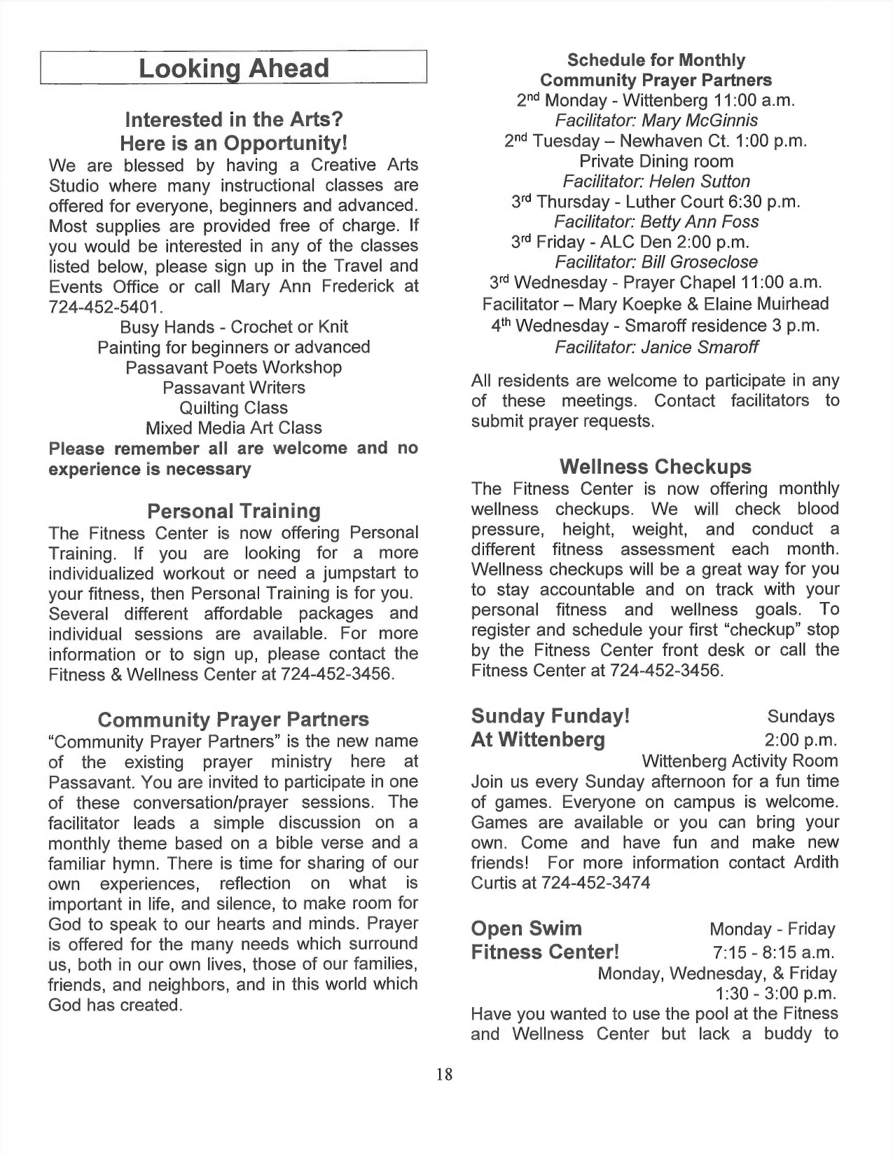 Passavant Community Senior Living Community Assisted Living, Nursing